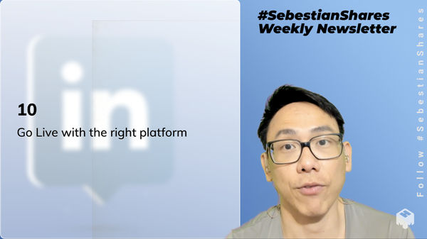 #SebestianShares Weekly Video Newsletter 10